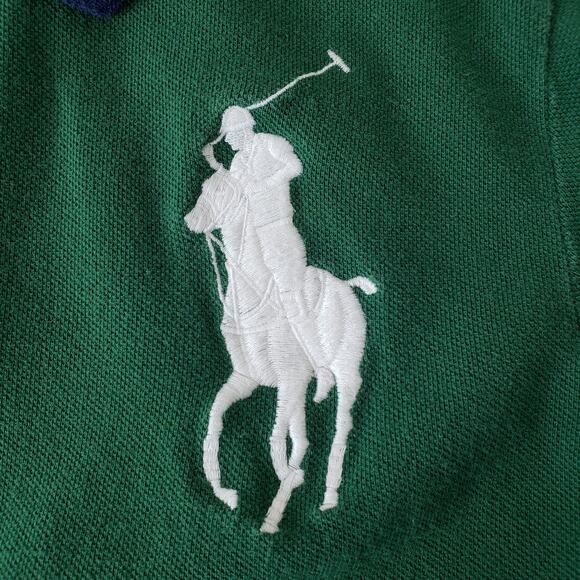 POLO RALPH LAUREN Youth Boy's Size M(10-12) BIG PONY ~ #3 S/S POLO Shirt Green - Picture 5 of 13